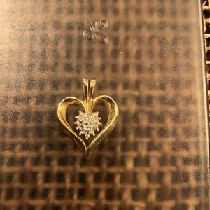 10K gold pendant. Heart shape